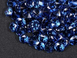 ★ブルーカラー キュービックジルコニア ルース 6mm おまとめて大量約50個セット 人工ダイヤモンド ラウンドブリリアントカット Nw69