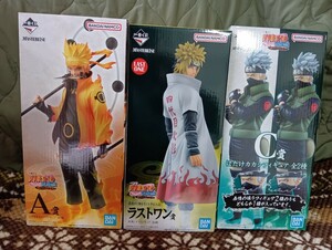 NARUTO-ナルト-一番くじ 疾風伝 紡がれる火の意志 フィギュア　A賞 C賞 ラストワン賞　ナルト カカシ ミナト フィギュア