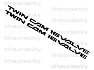 TWINCAM 16VALVE タイプA 17cm×2枚 ステッカー ツインカム 旧車 レトロ