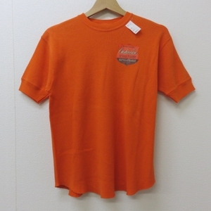 Y321★CUSHMAN クッシュマン Tシャツ　S　オレンジ　未使用　3/29★A