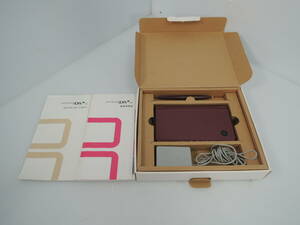 Nintendo ニンテンドー DSi LL UTL-001 本体 ワインレッド 初期化済み タッチペンなし 充電器付き 任天堂 箱あり NDS ゲーム機/管理7509A11