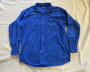 美品.90s.patagonia シンチラシャツ XLサイズ Made in USA製 ネイビー アメリカ製 vintage ビンテージ リズム NAVY フリースシャツ.