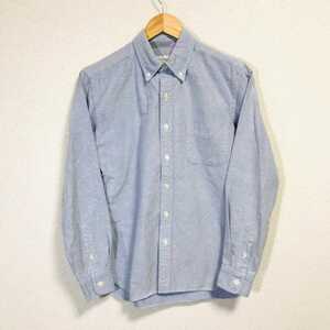 H1499dL 日本製《JOURNAL STANDARD ジャーナルスタンダード》サイズM 長袖シャツ ブルー メンズ MADE IN JAPAN ボタンダウンシャツ 