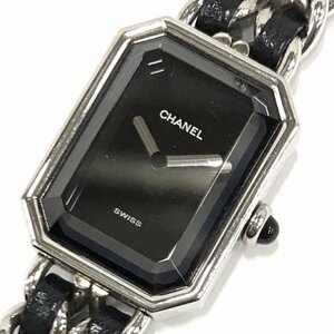 シャネル プルミエール Mサイズ クォーツ 腕時計 ブラック文字盤 スクエアフェイス 未稼働品 ブランド小物 CHANEL
