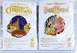 東京ディズニーシー　ミッキーマウス　ピンズ　ピンバッジ　2種類セット　クリスマス　未開封品