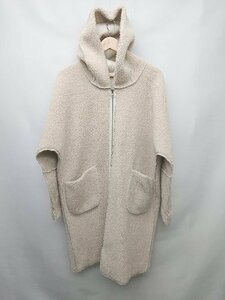 ■ Lou Andrea ルーアンドレア リバーシブル 長袖 Mouton Fake Hood Coat サイズS ベージュ レディース P