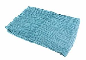 ロマンス小杉 ふかふかケット ウォームサポート 発熱コットン シール織 ブルー サイズ:140×200cm