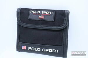 良品★Q49 POLO SPORT RALPH LAUREN　ポロスポーツ ラルフローレン トラベルウォレット 財布 ナイロン×ラバー 約11×13×1.5cm