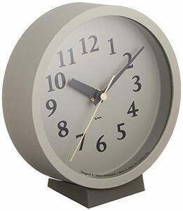 レムノス 置き時計 電波時計 グレー エムクロック m clock MK14-04 GY Lemnos