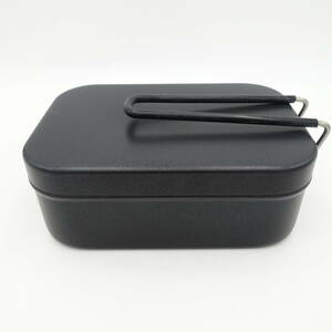 テフロンメスティン ラージサイズ 大/飯盒 ブラック 黒/キャンプ用品/アウトドア/約19cm×13.5cm×7cm/3合炊き 約1580ml/未使用/14938