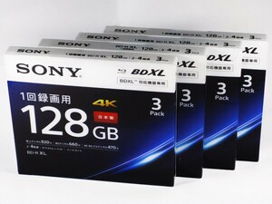 ■ SONY 録画用BDXL 128GB 3枚入り、4個セット (3BNR4VAPS4)