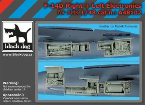 ◆◇ブラックドッグ【A48102】1/48 現用アメリカ海軍F-14Dトムキャット 右側＋左側電子装置＆バルカン砲（AMK用）◇◆