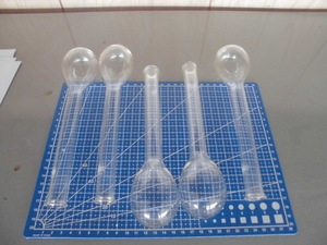 新品　TOP製　ケルダールフラスコ　5本セット　試薬瓶　理科学実験器具 研究機材 学校教材　アンティーク