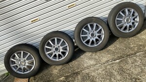 【相模原より手渡し歓迎】TOYO 155/70R13 SD-K7 & 社外アルミ 4J PCD100 4H +42 ハブ径67mm