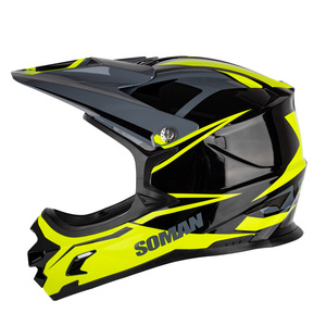 オフロードヘルメット SOMAN M9 バイクヘルメット ダートバイク クロスカントリー ヘルメット8色 蛍光緑-サイズ：XL