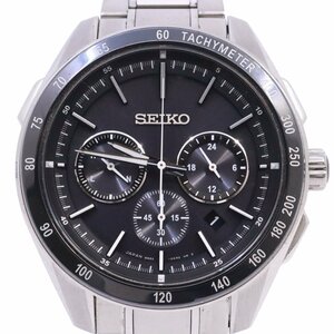 SEIKO セイコー ブライツ ソーラー電波 クロノグラフ メンズ 腕時計 黒文字盤 純正SSベルト SAGA171 / 8B82-0AP0【いおき質店】