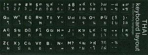 【F000701】タイ語のキーボードシール キートップ貼り付け　 キーボードをタイ語に