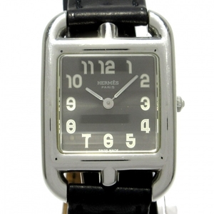 HERMES(エルメス) 腕時計 ケープコッド ドゥブルトゥール CC1.210 レディース □D/SS/二重巻き革ベルト ダークグレー