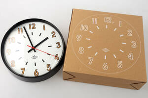 BRIDブリッド 003187 BROAD CLOCK ф28cm　ブラック ヴィンテージスタイル