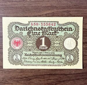 ドイツ紙幣【アンティーク紙幣】1920年 ドイツ 1マルク ピン札 1枚組 収集家放出品 99