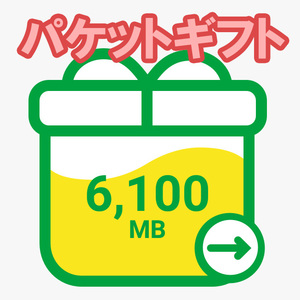 mineo マイネオ パケットギフト 6100MB ( 6.1GB 6,100MB ) ポイント消化 匿名