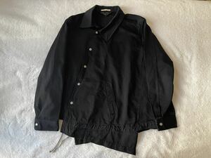 美品　comme des garcons homme plus コムデギャルソンオムプリュス　コーチジャケット　捻れ　ポリエステル　縮絨　Mサイズ　ブラック