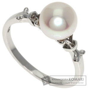 MIKIMOTO ミキモト パール 真珠 リング・指輪 K14ホワイトゴールド レディース 中古