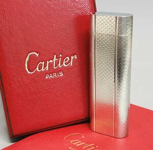 ①Cartier カルティエ シルバーカラー ガスライター 冊子 ケース付き