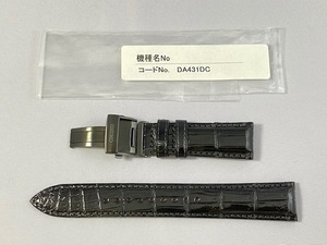 DA431DC SEIKO セイコー アストロン 20mm 純正革ベルトバックル付き クロコダイル ブラック S23617JC/9F62-0AD0用 ネコポス送料無料