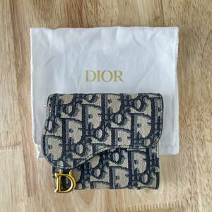 【1円〜/Dior/完美品】Christian Dior（クリスチャン ディオール） SADDLE（サドル） ロータスウォレット【ケース/ギャランティカード/袋】
