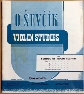 シェフチーク(セヴシック) バイオリン技巧教本 Op.1 パート 2 (ヴァイオリン・ソロ) 輸入楽譜 Sevcik Violin Studies 洋書