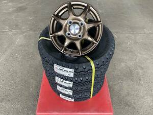 新品 145/80R12 80/78N LT YOKOHAMAジオランダーKT 軽トラック 軽バン 専用145R12 6PR タイヤホイール 3.5J+43 100-4H ブロンズ 