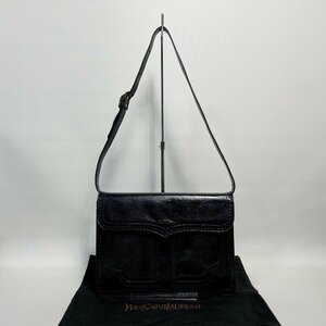 2403-95-1｜YSL YVES SAINT LAURENT イヴサンローラン ショルダーバッグ レザー リザード ブラック エキゾチックレザー