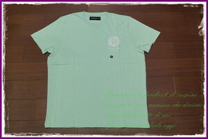 Abercrombie & Fitch ラウンドワッペン刺繍 半袖 Tシャツ/XXL/緑/メンズ アバクロンビー&フィッチ アバクロ A&F ll 2l 3l 正規 新品