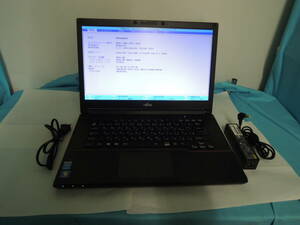 富士通株式会社 品名:LIFEBOOK A574/K 型名:FMVA08004 CPU:i5-4310M 2.70GHz 実装RAM:4GB HDD:320GB DVD-ROM 付属品:富士通AD ジャンク #5