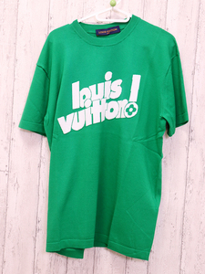 【1円スタート】Louis Vuitton ルイヴィトン グリーン 緑 Tシャツ ロゴ M