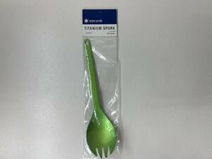 １円スタート　未使用　スノーピーク チタン 先割れ スプーン フォーク グリーン SCT-004GR TITANIUM SPORK snow peak 緑