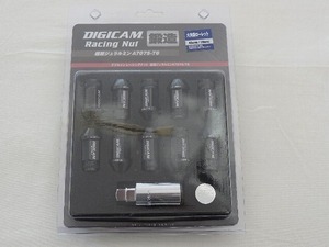 DIGICAM デジキャン レーシングナット ブラック M12×1.5 45mm 20本SET ホンダ シビック Type-R EK9 FD2 EP3 FN2 FK2 H9/8～H28/3