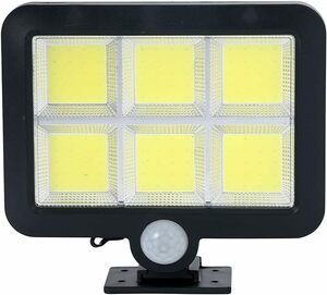 送料無料！投光器 ソーラー ライト 防犯 屋外 COB LED 高輝度 人感 センサー 太陽光充電 