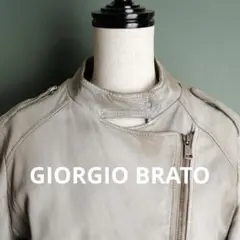 【極美品】GIORGIO BRATO レザー ダブルライダースジャケット 40