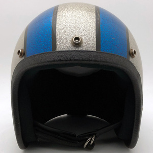 送料無料 JET SILVER × BLUE METALFLAKE 57cm/銀シルバー青ブルービンテージヘルメットbellベル500txbucoスモールブコbabyベビーブコ70s