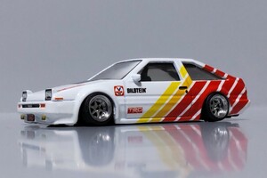 絶版 希少 プレミアム トヨタ AE86 スプリンター トレノ 改 ドリフト 深リム SSR ロンシャン シャコタン カスタム 改造 TRD ワークス(1/64)