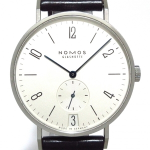 NOMOS(ノモス) 腕時計 タンジェント メンズ 革ベルト/裏スケ ライトシルバー