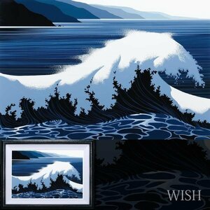 【真作】【WISH】アイベン・ロール Eyvind Earle「波の詩」シルクスクリーン 30号大 大作 直筆サイン 　　〇アメリカの画家 #23122124