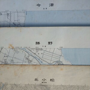 地形図 滋賀県●25千分の1 今津、勝野、北小松 昭和47年〜48年発行●3枚組●折畳んで発送します