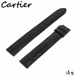 【カルティエ】マストタンクSM 純正ベルト 未使用 リザード 黒 Cartier 俵屋 PR50055