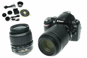 ニコン NIKON D40 ＋ DX AF-S NIKKOR 18-55mm 1:3.5-5.6 ＋ 55-200mm 1:4-5.6 レンズ ２個セット デジタル一眼レフカメラ 動作確認済 4165d