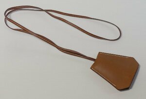 1円スタート エルメス クロシェット マットブラウン バレニア ネックレス キーホルダー HERMES