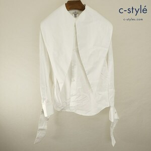 E879 [人気] Noir Kei Ninomiya ノワールケイニノミヤ オーバーサイズカラーシャツ S ホワイト 3J-B002 長袖 レディース | G★