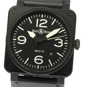 ベル＆ロス Bell＆Ross BR03-92 デイト 自動巻き メンズ 美品 保証書付き_810688